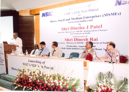 Shri. Dinsha J. Patel, Hon’ble Minister of MSMSE at www.nsicindia.com launch